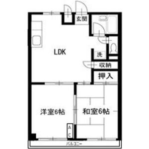 2DK 間取り図