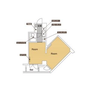 ワンルーム 間取り図