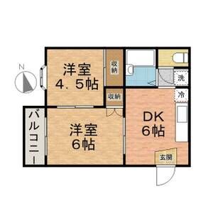 2DK 間取り図