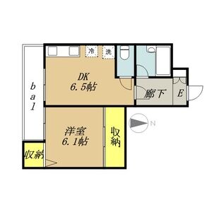 1DK 間取り図