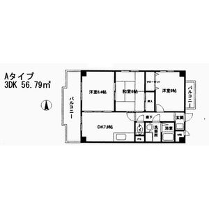 3DK 間取り図