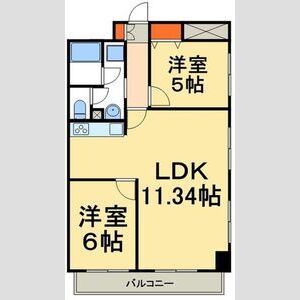 2LDK 間取り図