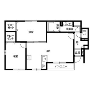 2LDK 間取り図