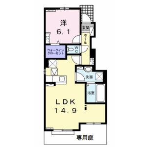 1LDK 間取り図