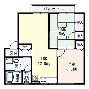 2LDK 間取り図