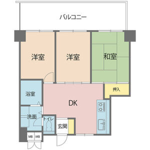 3DK 間取り図