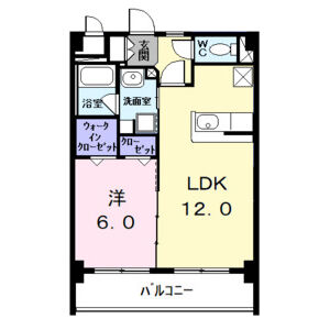 1LDK 間取り図