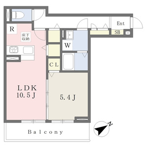 1LDK 間取り図