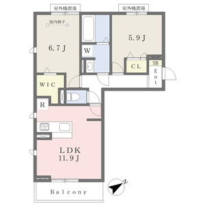 2LDK 間取り図
