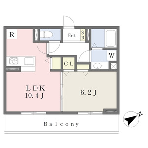 1LDK 間取り図