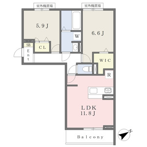 2LDK 間取り図