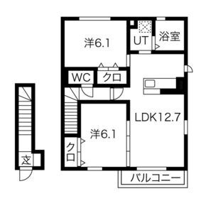 2LDK 間取り図