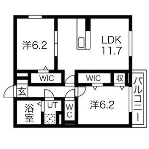2LDK 間取り図