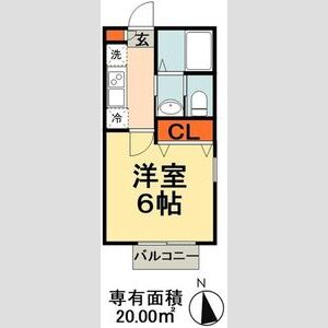 1K 間取り図