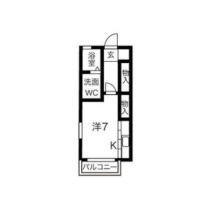 ワンルーム 間取り図