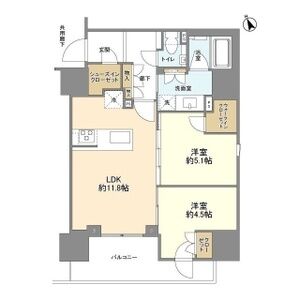 2LDK 間取り図