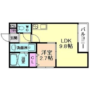 1LDK 間取り図
