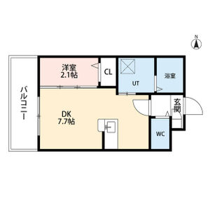 1DK 間取り図