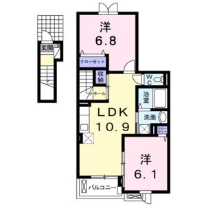 2LDK 間取り図