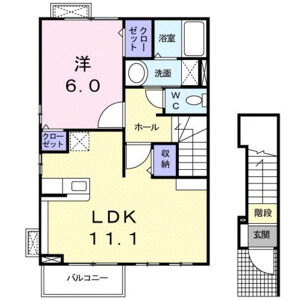 1LDK 間取り図
