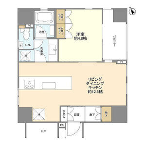 1LDK 間取り図