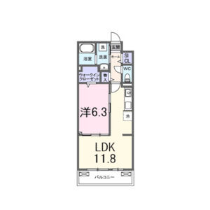 1LDK 間取り図