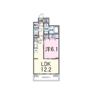 1LDK 間取り図
