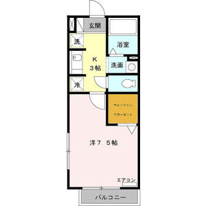1K 間取り図