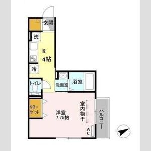 1K 間取り図