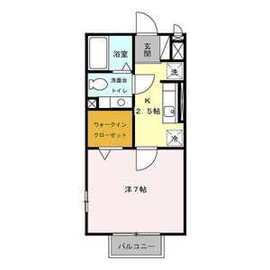 1K 間取り図