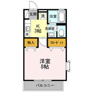 1K 間取り図