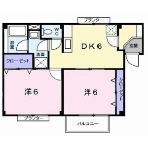 2DK 間取り図