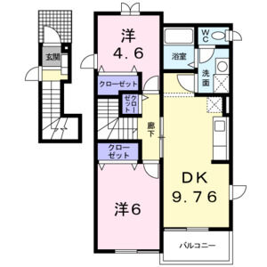 2LDK 間取り図