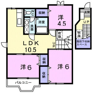 3LDK 間取り図