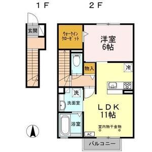 1LDK 間取り図