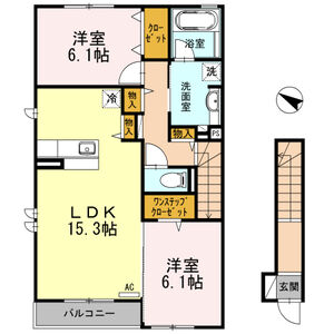 2LDK 間取り図