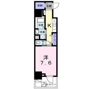 1K 間取り図