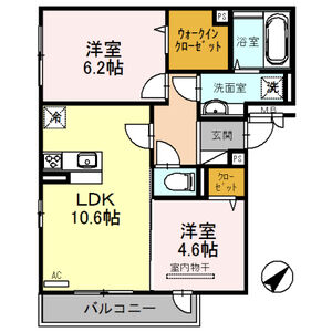 2LDK 間取り図