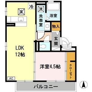 1LDK 間取り図