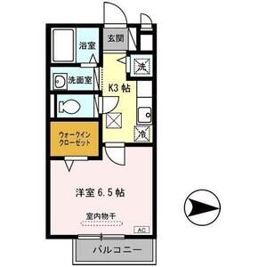 1K 間取り図