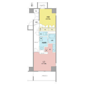1LDK 間取り図