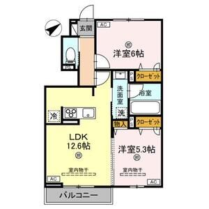 2LDK 間取り図
