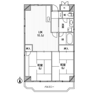 2LDK 間取り図
