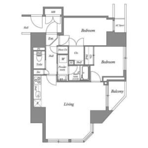 2LDK 間取り図