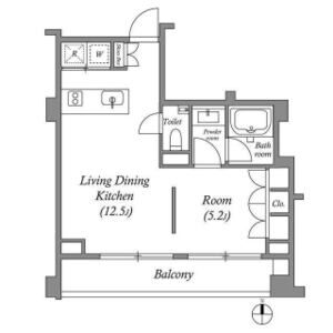 1LDK 間取り図