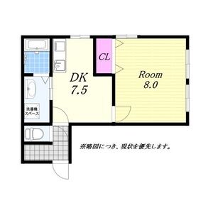 1DK 間取り図