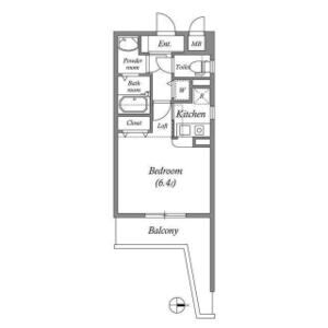 1K 間取り図