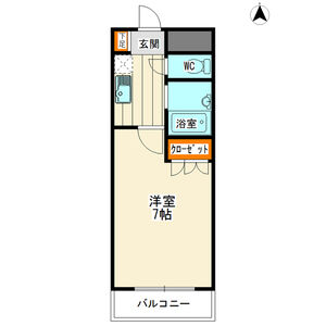 1K 間取り図