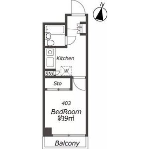ワンルーム 間取り図