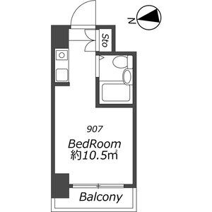 ワンルーム 間取り図